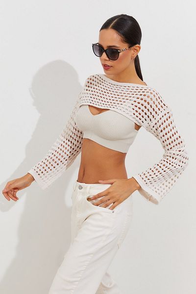 Cool & Sexy Blouse - Ecru - Regular fit