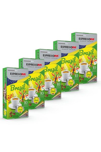 ESPRESSOMM Single Origin Brazil Nespresso ® Compatible 50g Aluminum Capsule Brown - Compatible*