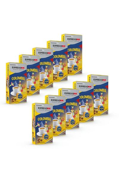 ESPRESSOMM ® Single Origin Colombia Aluminum Coffee Capsules (100 Pieces) - Nespresso® Compatible*