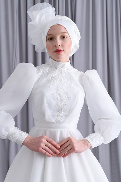 Tangül&Ali'S Moda Evi فستان الزفاف الدانتيل الحجاب