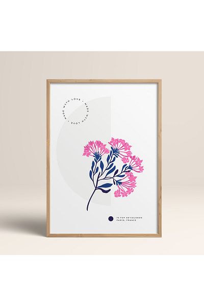 HOMEPACK Рамкирани цъфнали цветя Абстрактни цветя Модерно изкуство Картина