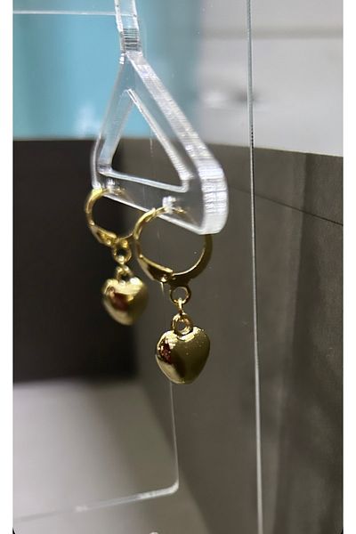 fullcontrol Women's Gold Color Love Heart Earrings