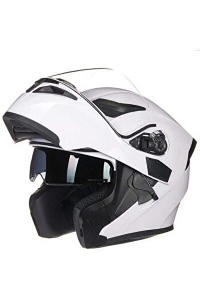 VENOM Jk 902 White Çene Açılır Motosiklet Kaskı
