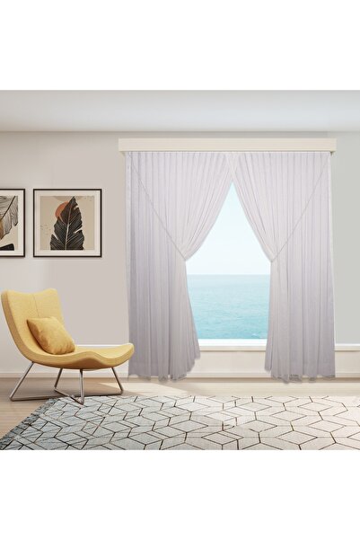 perhal perde ve halı Şantuk Desen Etekleri Kurşunlu 1-3 Sık Pile Kruvaze Tül ...