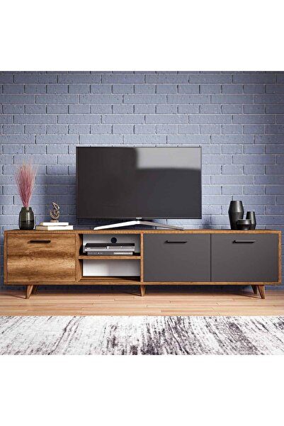 Just Home Irmak 180 Cm Tv Ünitesi - Barok Ceviz / Antrasit