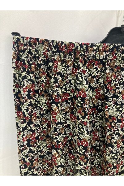 Sel Tekstil Jumbo Battal Women's Print Skirt