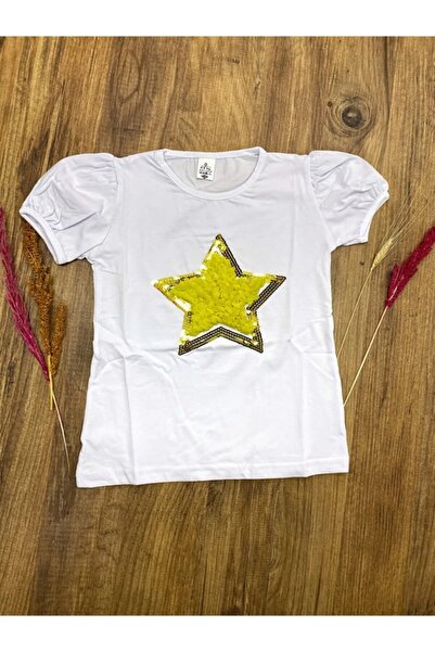 NOBLE STORE Μπλουζάκι με παγιέτες για κορίτσια με αστέρια 23 Απριλίου Στολή ε...