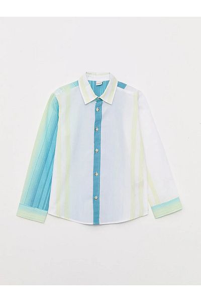 LC Waikiki Lcw Eco Color Blocked Long Sleeve Boy's Shirt
