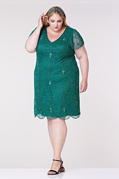 GATSBYLADY LONDON Downton - El Işlemeli Taşel Detaylı Elbise