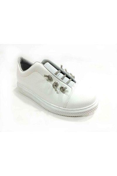 Çarıkçım Pantofi Daily Stone Piele albă lacuită 146 1320