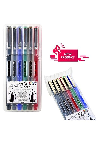 Marvy Le Pen Brush Calligraphy Nib Flex Set of 6