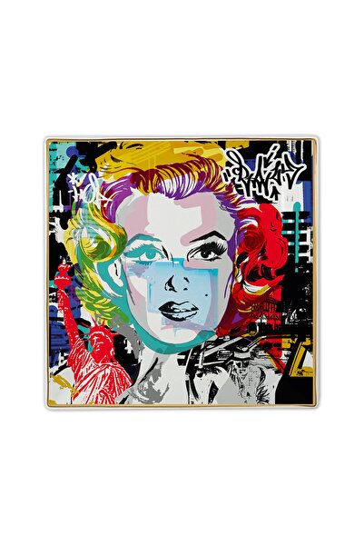 Baci Milano Street Art Mini Tepsi 15x15 Cm - Marilyn