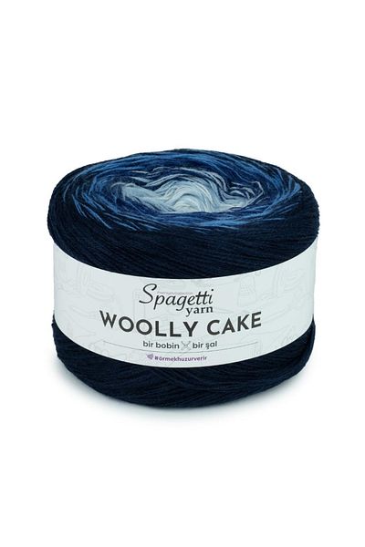 Spagettiyarn Νήμα για πλέξιμο στο χέρι Woolly Cake Blue Shades