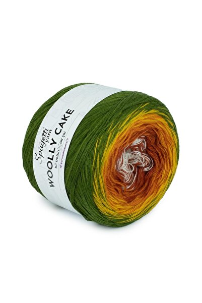 Spagettiyarn خيوط الحياكة اليدوية بألوان الغابة من الصوف