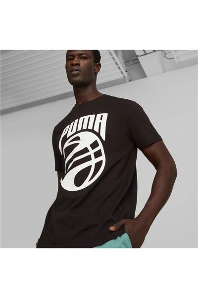 Puma 538598 Posterıze Tee Black Yetıskın Unıseks Spor T-shırt