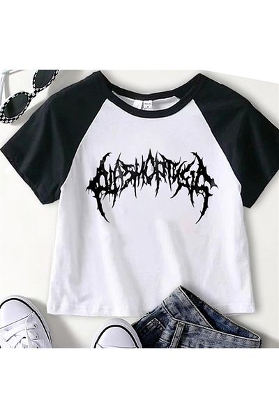 Touz Τυπωμένο μανίκι Raglan White Crop