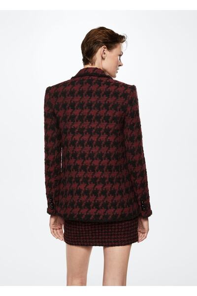 MANGO Woman Kazayağı Desenli Mini Etek