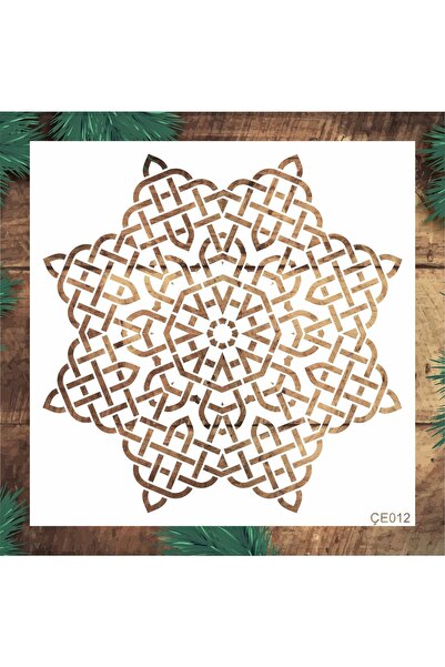 STENCİLTASARIM Stencil Tasarım Çe012 Çeltik Desenler - Dekoratif Duvar, Eşya,...