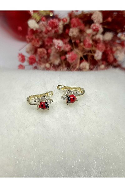 Nisanur Altın 14 Ayar Taşlı Çocuk Küpesi