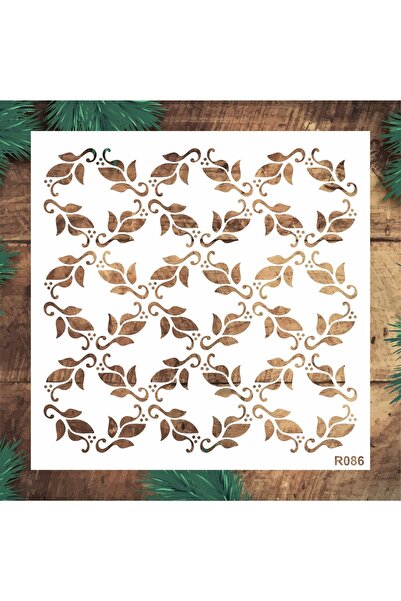 STENCİLTASARIM Stencil Tasarım R086 Ardışık Desenler- Dekoratif Duvar, Eşya, ...