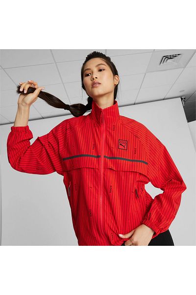 Puma red jacket womens shop