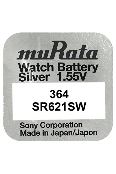 MURATA 1 Adet Sony Sr621sw 364 Pil 1.55 Volt Gümüş Oksit 1 Adet