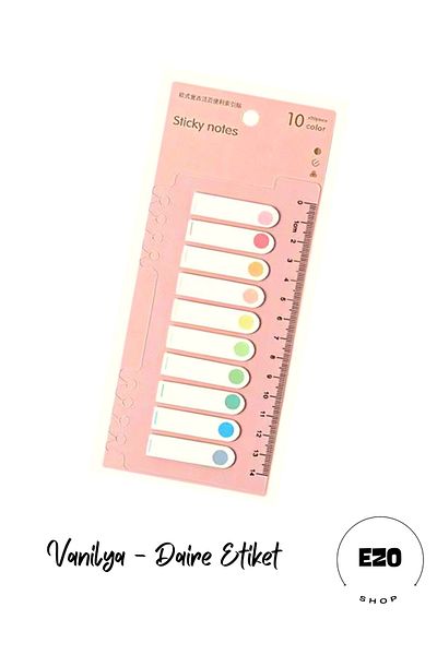 EZOSHOP Transparent Colored Sticky Notes - Sticky Bookmark, Note Bookmarks, 200 Sheets Vanilla