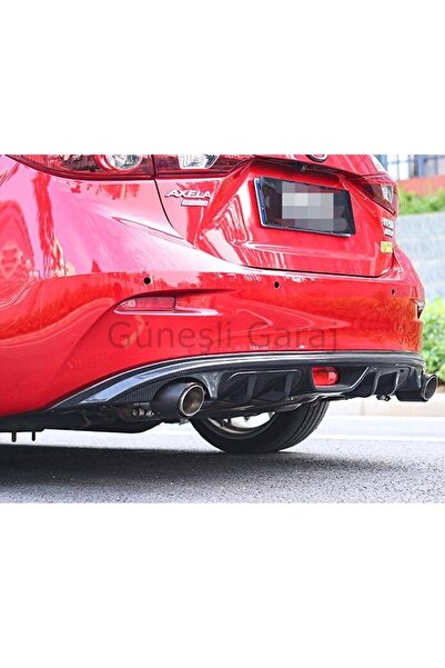 Genel Markalar Mazda 3 Uyumlu Çift Çıkış Difüzör Parlak Siyah Difizör Plastik...