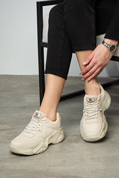 ICELAKE Bej Kadın Sneaker 01400143