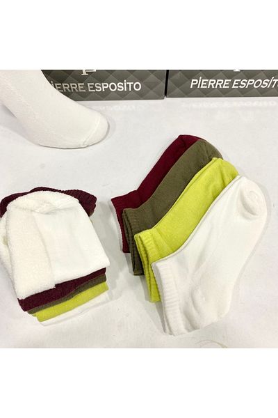 Pierre Esposito Κάλτσες Bamboo (Πετσέτα κάτω από τη σόλα) 4 ζευγάρια αθλητικές κάλτσες