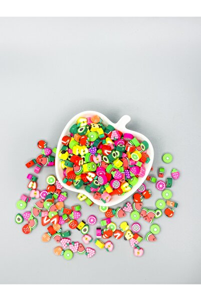 Egem aksesuar فيمو خرز فواكه مشكلة 10 مم مادة صنع المجوهرات (الفاكهة = 40 قطعة)