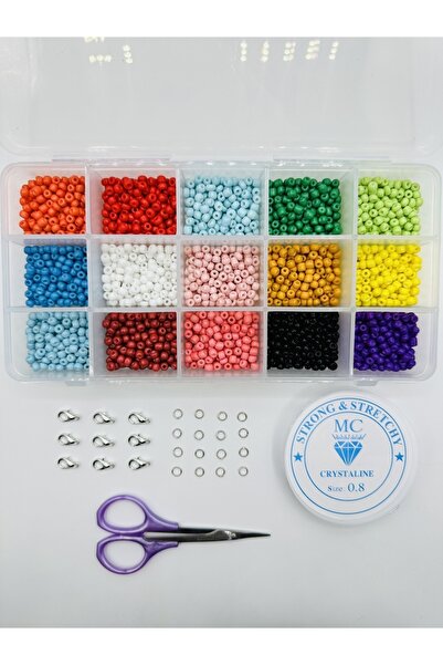 Egem aksesuar Σετ κατασκευής κοσμημάτων σε κουτί με χάντρες άμμου 19 ειδών