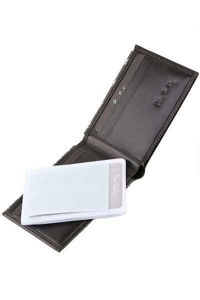 Pierre Cardin محفظة رجالية سوداء - حاملة بطاقات 0-75S KRVT8690002222190