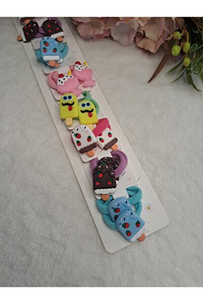 zeynep Dondurma Figürlü Lastikli Toka 1 Çift