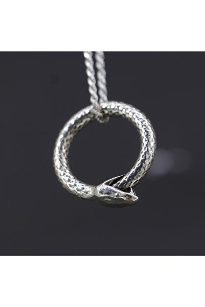 Moko Art Design Ouroboros – Kendini Yiyen Yılan Kolye 925 Gümüş