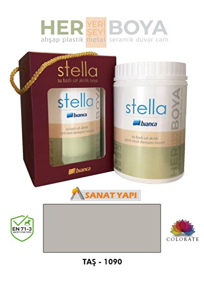 Bianca Su Bazlı Saf Akrilik Boya 1lt Taş