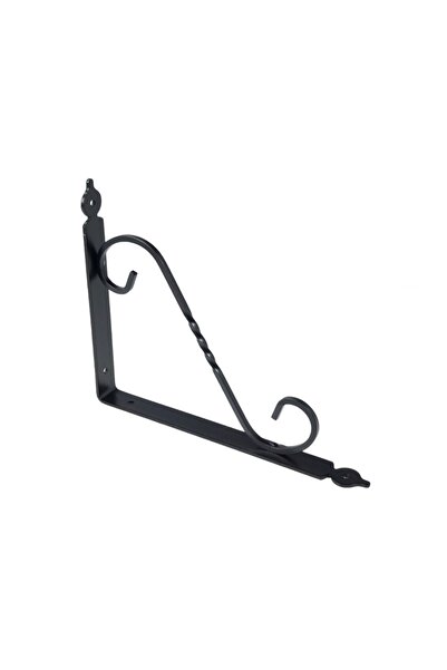 End Ferforje 22 X 30 Cm Dekoratif Raf Altı Raf Ayağı Konsol Siyah
