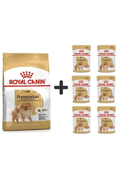 Royal Canin Pomeranian Yetişkin Köpek Maması 3kg + 6 Adet Yaş Mama