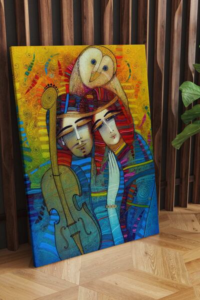 İP&KA KURU ÇİÇEKÇİLİK Girl Playing Violin Oil Painting Look Canvas Painting