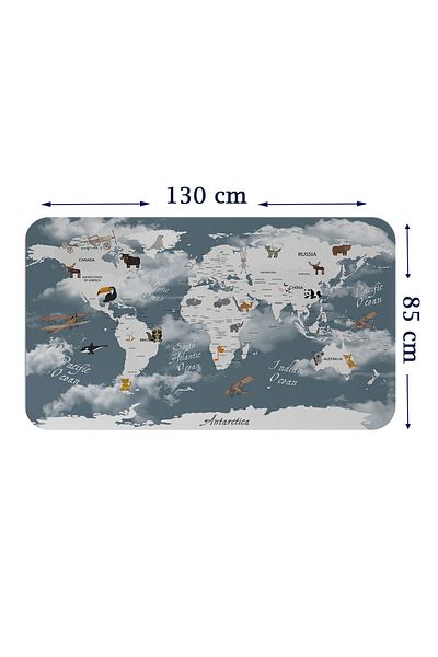lilafil Educational World Map World Atlas Kids And Baby Room Wall Sticker 3818xl