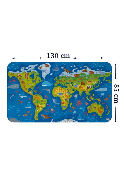 tomeis Educational World Map World Atlas Kids And Baby Room Wall Sticker 3774xl
