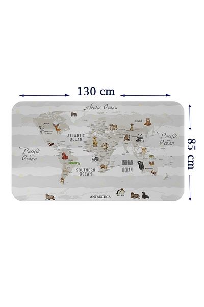lilafil Educational World Map World Atlas Kids and Baby Room Wall Sticker 3812xl
