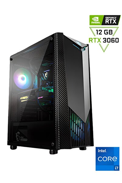 Pcbox Msı - Intel I7 12700f / Rtx3060 E.kartı / 16gb Ddr4 3200mhz / 1tb 3300-...