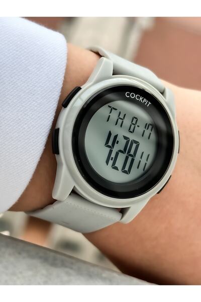 Cockpit Brand Water Resist, Alarm, Illuminated, Military Green Silicone Strap Sports Men's/Women's Wristwatch