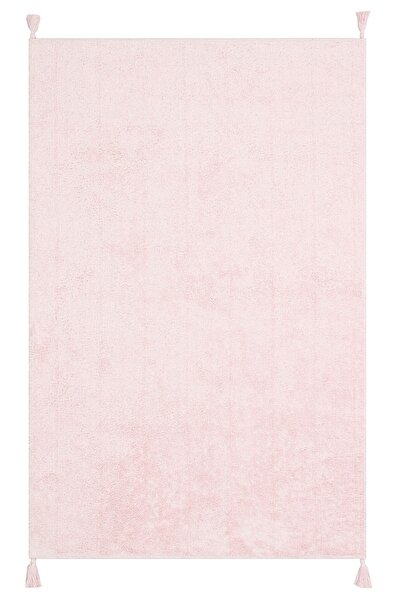 Eko Halı Cotton Bone Cbn Plaın Powder Yıkanabilir Kaymaz Tabanlı Natural Pamu...