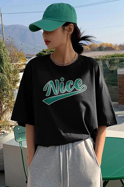 Keywest Ωραίο μπλουζάκι Unisex Oversize με στάμπα