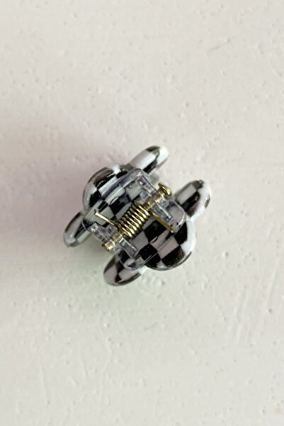 TAKIŞTIR Мандала з малюнком в клітинку, маленький розмір - чорно-біла шпилька