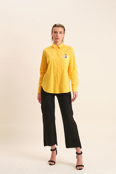 VERDA Cat Label Detailed Shirt