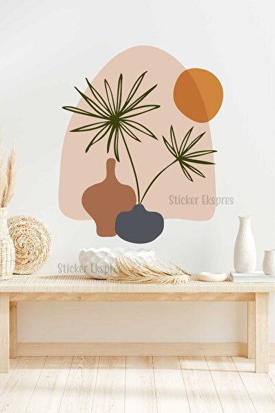 Sticker Ekspres Botanik Yapraklı Bohem Duvar Sticker