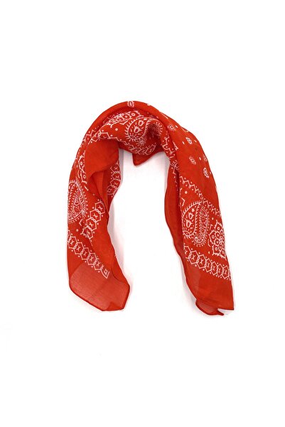 nazipek Bandana rosie din bumbac cu model etnic 50x50cm
